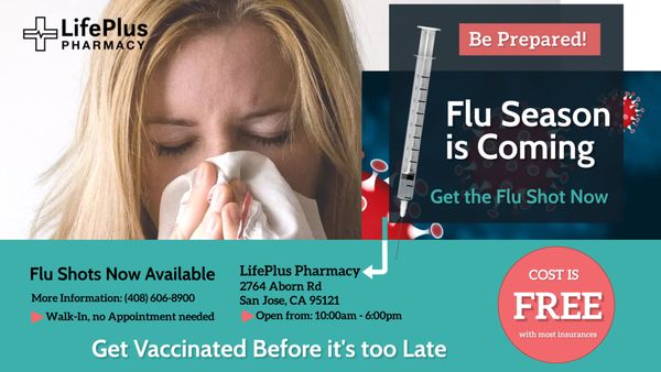 Hello neighbors. Flu shots are now available. Get your vaccine before the flu gets you!