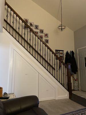 Under stair storage and new open staircase