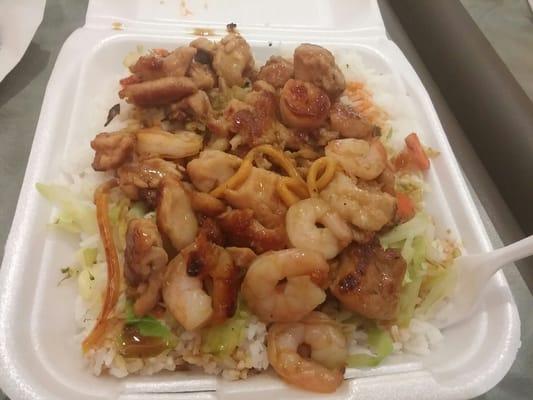 Shrimp and chicken teriyaki