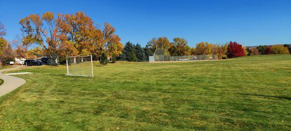 Large grassy sports fields