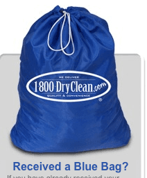 When you become a 1-800-DryClean customer, you'll receive a personalized laundry bag.