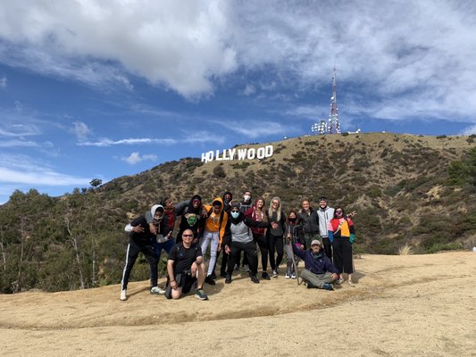 After all negative tests, we received clearance to go on a trip to Hollywood!   *a few folks missing in the photo*