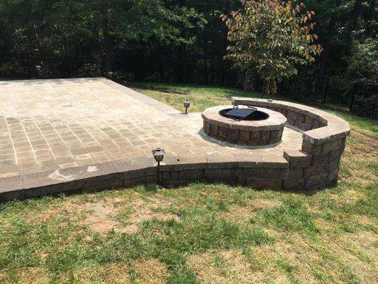 Custom Paver Patio with Fire Pit