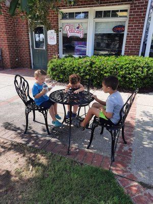 Tables outside