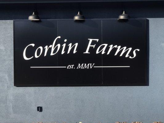 New sign at Corbin Farms