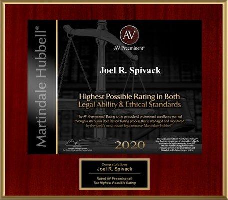 AV Preeminent Peer Rated by Martindale-Hubbell