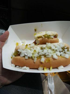 2 hot dogs for $3