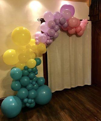 Organic balloon garlands are always a fun way to add color to your event!