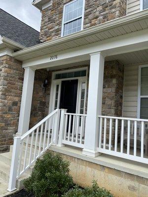 Camera mounted on the porch