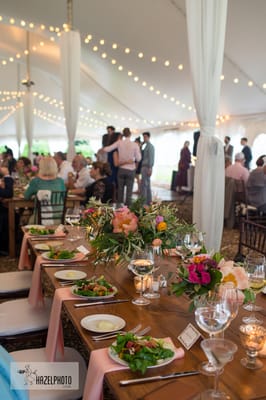 the wedding tent all decked out - isabella freedman jewish retreat center