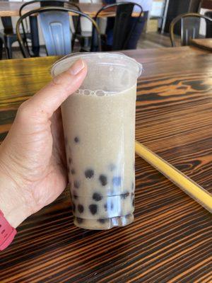 Happy National Boba Tea Day. Got me a mung bean boba tea