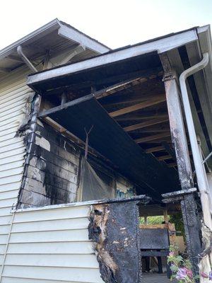 Exterior Fire Damage insurance claim