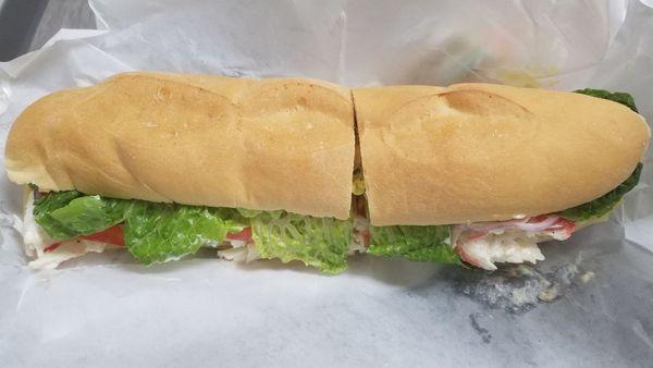 Crab meat salad sub