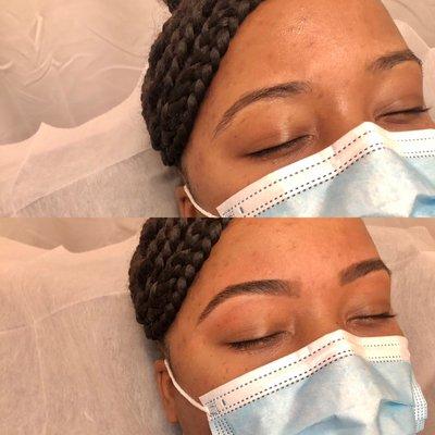 Brow wax and tint