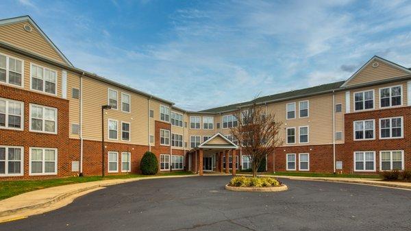 Main entrance at Sandston Plateau Senior Apartments