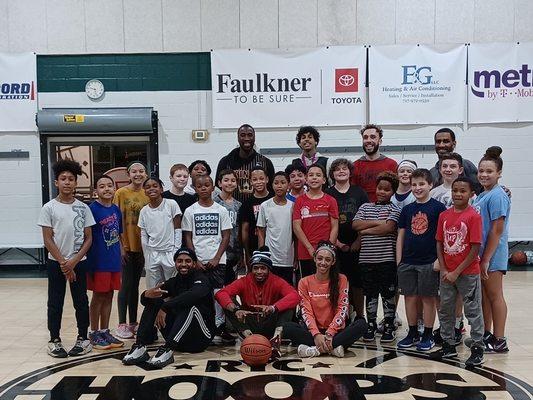 Kids basketball camp led by KINGS players