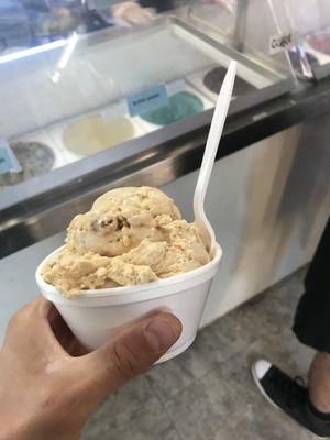 Two scoops of Dulce de Leche.