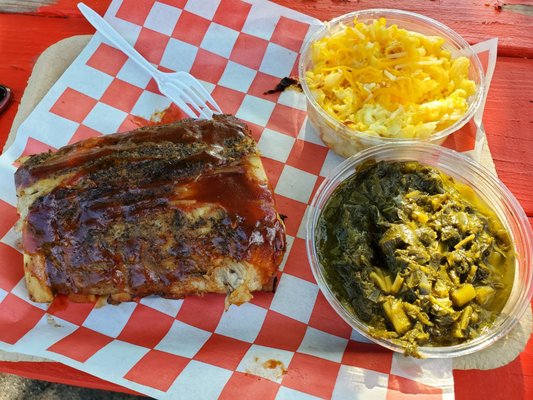 Ribs with Mac and collards