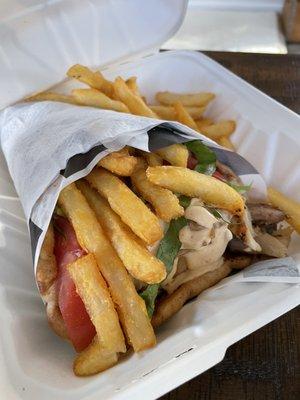 Chicken gyro sandwich