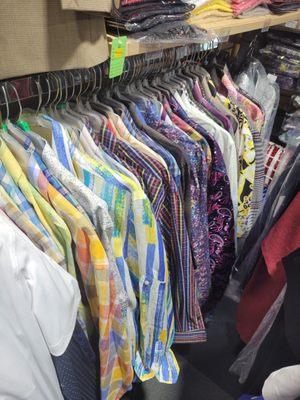 Colorful bespoke dress shirts