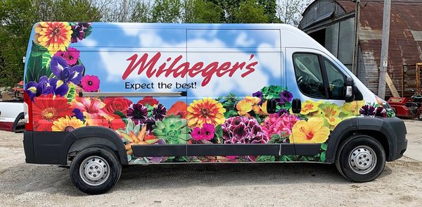 vehicle wrap for Milaeger's in Racine