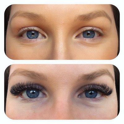 Before & After - Russian Volume Eyelash Extensions