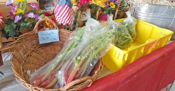 Rhubarb and beans