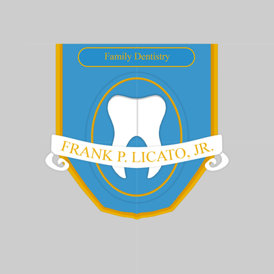 A logo design for Frank Licato's family dentistry.A beautiful and friendly dentist office in South Plainfield NJ.