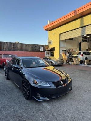 2007 Lexus IS350 in for 125k mile maintenance