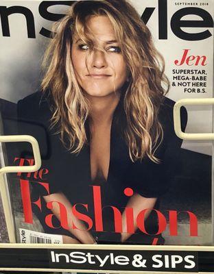 9/15/18. Ah, Jen, ya still got it! Cover of the September, 2018 issue of InStyle. She was also excellent in Derailed with Clive Owen.