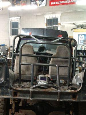 Building a roll cage in a off-road toy.