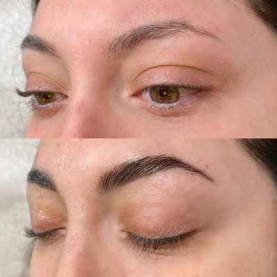 Eye brow tint and lamination