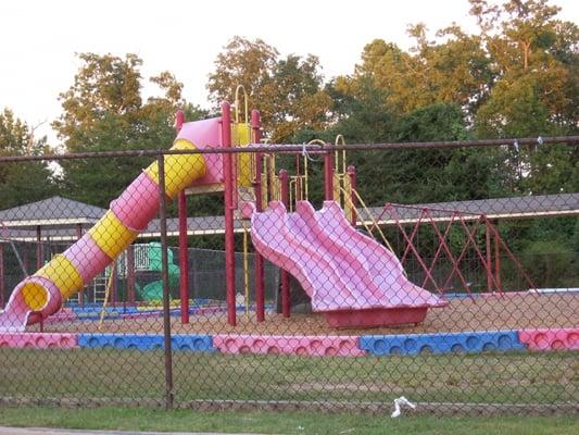 Our playground is a great place for children to enjoy fun and exercise.