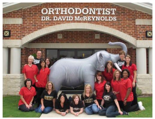 Dr. David McReynolds and staff (including our mascot Peanut)