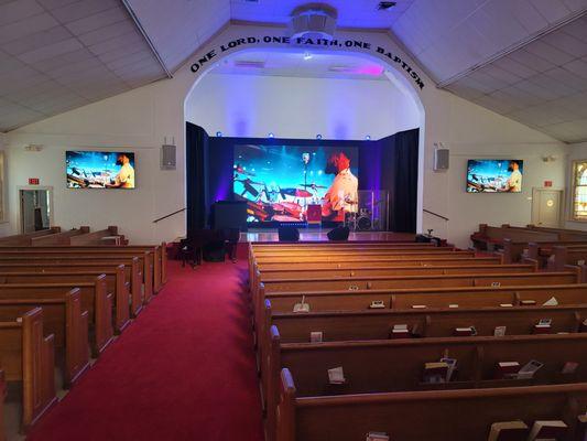 church custom led wall