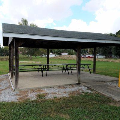 small shelter near the parking area