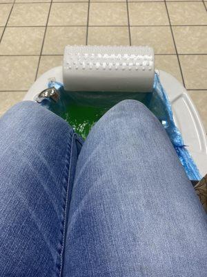 Green tea pedicure.