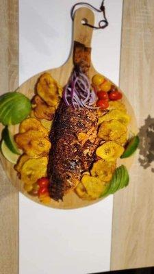 Fish with plantains