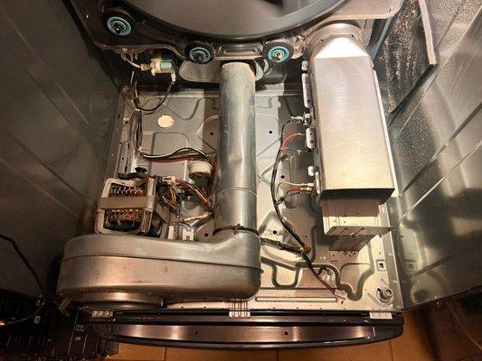 Samsung dryer cleaning and heating element replacement #appliancerepair #samsungdryer #dryerrepair