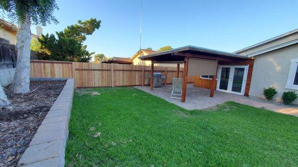 Neighbor fence, nice and clean.