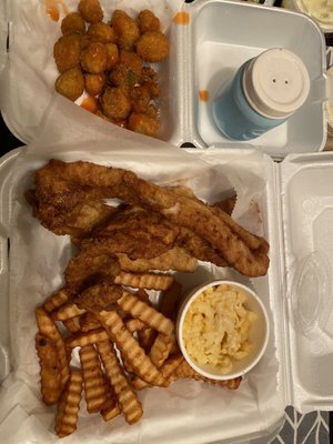 3 piece fish and fried okra!