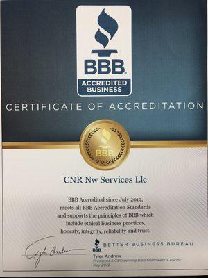 Certified through Better Business Bureau.