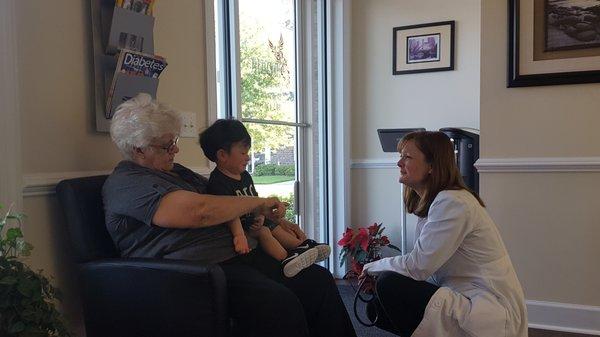 There is never a rush at PhoenixDPC, Dr. Braun is taking time with her patients.