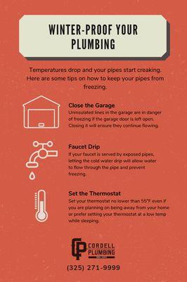 Worried about pipes bursting in freezing temps? These tips will help you out!