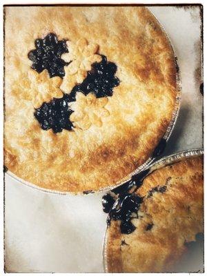 So many pies!  Blueberry is our best seller.  Flavors change daily.