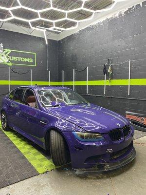 Silverstone m3 wrapped to super gloss violet