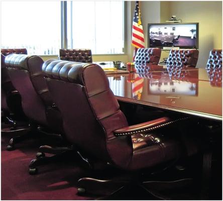 One of our professional conference rooms available for lease on a daily or monthly basis.