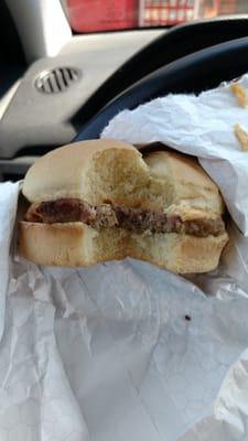 7-11 version of a Cheeseburger.  Not bad.  Bread a bit dry, but edible.