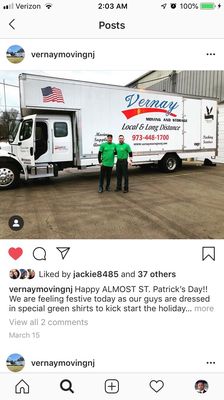 Ryan Vernay and Eddy Bhear. Eddy is one of the finest movers you will find. This picture shows him with his 2019 freight liner