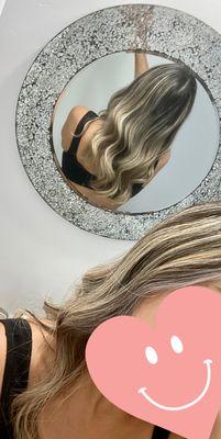 This is the AFTER of our last session we went more blonde she also brought up the highlights and gave me a tone at the end I LOVE IT